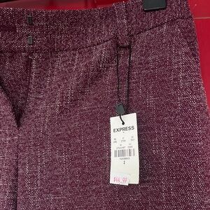 Express Women's Pants Purple Size 2 Dress Work Office Barely Boot Mid Rise